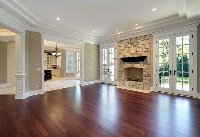 exquisite wood flooring being skillfully installed